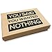 Deluxe Box of Nothing - You Said You Wanted Nothing Prank Gift Box Gag Gift for Friends Kraft Paper Gift Box Clean Humor Novelty Gifts for Family Stocking Stuffers