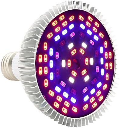 50W Led Grow Light, MLX E27 78 Leds Full Spectrum Grow lamp for Indoor Plants Greenhouse Hydroponic Veg and Flower