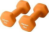 Athlyt Neoprene Dip Dumbbell Set 2 x 2kg Orange view 2