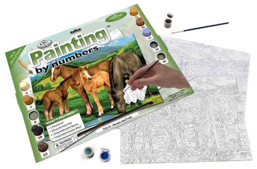 Royal & Langnickel Painting by Numbers Junior Large Art Activity Kit, Horses and Foals