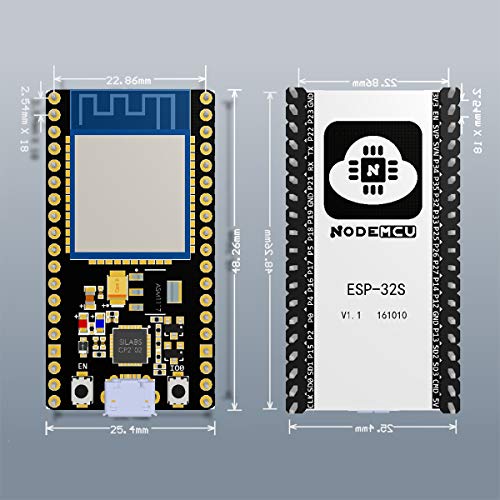 Sunhokey ESP-WROOM-32 ESP32 ESP-32S Development Board 2.4GHz Dual-Mode WiFi + Bluetooth Dual Cores Microcontroller Processor Integrated with Antenna RF AMP Filter AP STA for Arduino IDE - Thumbnail 3