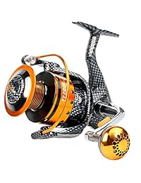 Carretes de pesca de tiburón en llamas: 12 + 1 BB, carretes giratorios ligeros y suaves, potente arrastre de fibra de carbono, agua salada y pesca de agua dulce