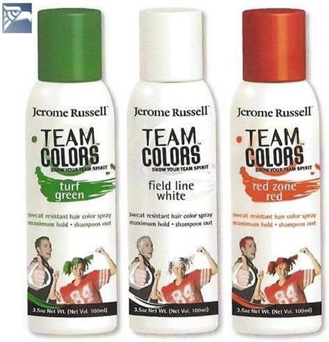 JEROME RUSSELL, MEXICO TEAM COLORS, SWEAT RESISTANT HAIR COLOR SPRAY, Green, White &amp; Red