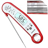 GDEALER Waterproof Digital Meat Thermometer with Bottle Opener Super Fast Instant Read Thermometer BBQ Thermometer with Calibration and Back-lit Function Cooking Thermometer for Meat Kitchen Candy