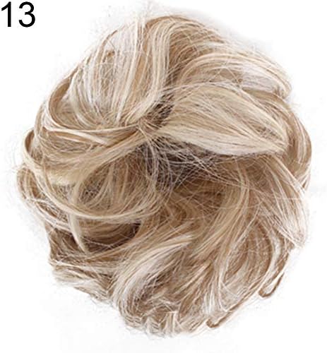 Fashion Women Hair Bun Extensions Hair Scrunchies Donut Hair Extensions Synthetic Wavy Updo Scrunchy Hairpieces Messy Hair Bun Chignons Black Brown Blonde for Hair Decoratio -Assorted Colors 13#