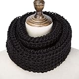 TheFine Unisex Womens Thick Ribbed Knit Winter Infinity Circle Loop Scarf