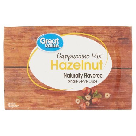 Great Value Hazelnut Cappuccino Mix Naturally Flavored Single Serve Cups, 0.53 oz, 18 count - Thumbnail 2
