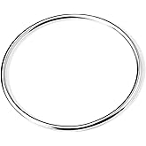 Jude Jewelers Stainless Steel Classical Simple Plain Polished Round Circle Bangle Bracelet