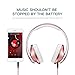 Bluetooth Headphones Over Ear, Wireless Stereo Headset with Deep Bass, Foldable and Lightweight, Wired and Wireless Two Modes for Cell Phone, TV, PC and Traveling by Jpodream - Rose Gold