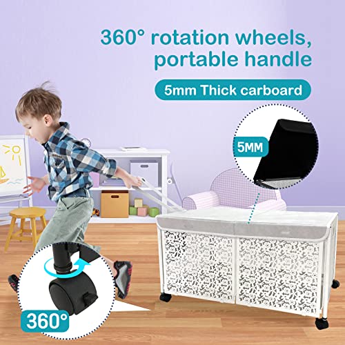 Yoleduo Toy Storage, Toy Box Chest,Toy Storage Organizer Box with Lid,70L Extra Large Toy Box