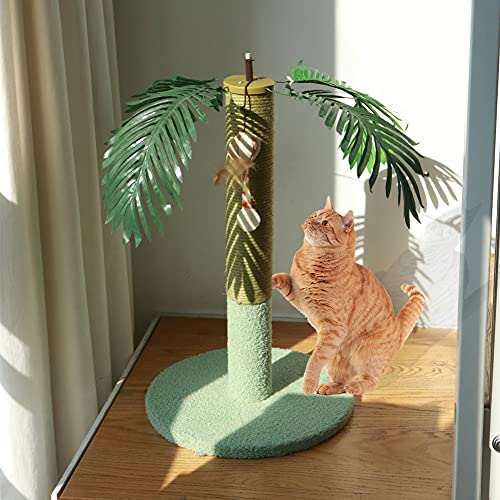 PGFUN Palm Tree Cat Scratching Post for Indoor Cats 2 in 1 Natural