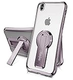 iPhone X/XS Case, Vivafree [Skyfall Series] Premium Kickstand Transparent Slim Fit Clear Full Protection Cover Case Kick Stand [Wireless Charging] for Apple iPhone - Metallic Purple