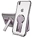 iPhone X Case, Vivafree [Skyfall Series] Premium Kickstand Transparent Slim Fit Clear Full Protection Cover Case Kick Stand [Wireless Charging] for Apple iPhone X/iPhone 10 (2017) - Metallic Purple