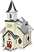 Department 56 Snow Village Holy Family Church Porcelain Light House, 10.63 inch (Set of 2)