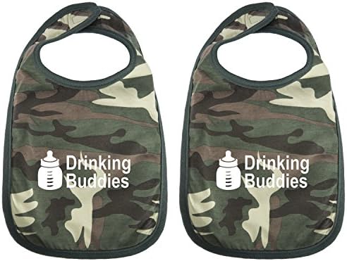 Milk Drinking Buddies Twin Set Unisex Newborn Baby Soft 100% Cotton Bibs