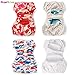 Swim Diapers, Angel Love 3Pcs Pack One Size Fit All Cloth Swimming Diaper, Adjustable, Potty Training Pants, Washable and Reusable (SWD020414)