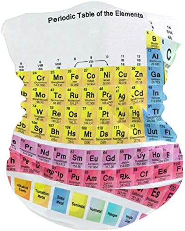 Pingshoes Color Periodic Table Balaclava Womens Headband Scarf Mens Versatile Bandana, Muffler, Neck Gaiter, Magic, Headwrap Headwear