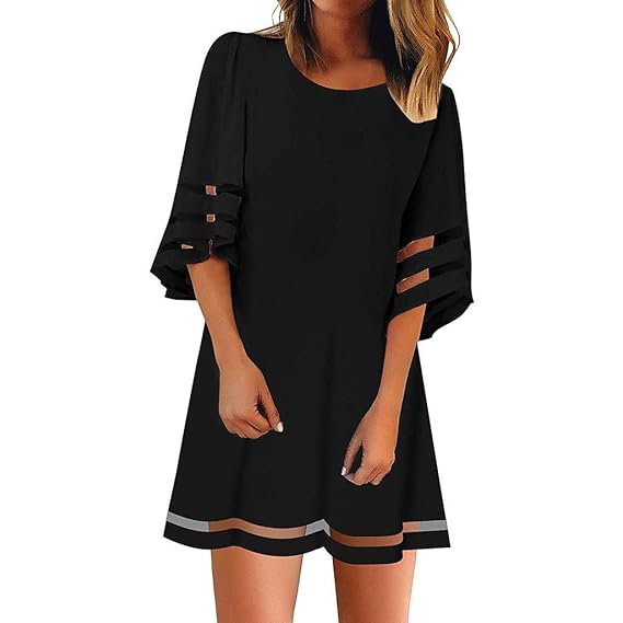 Casual bell sleeve dress Clearance
