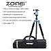 ZOMEi Tall Tripod,Camera Tripod for DSLR, Z818 Tripods for Cameras 65'' Aluminium Alloy Monopod with 360 Panorama Ball Head Quick Release Plate Ball for DSLR Canon Sony Nikon Cameras(Blue)