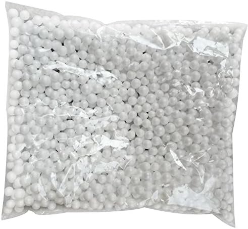 Wicemoon Small Polystyrene Styrofoam Slime Decoration Foam Beads Balls, About 7-9mm DIY Material Decorative Filled Particles