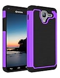 Kyocera Hydro Reach Case,Kyocera Hydro View Case, ANLI(TM) Hybrid Armor Shockproof Series Defender Protective Case Cover for Kyocera Hydro View C6742 / Kyocera Hydro Reach C6743 Purple