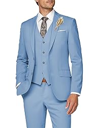 Wangyue Mens 3 Piece Slim Fit Wedding Suits for Men