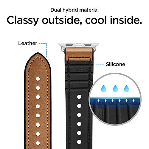 Spigen Retro Fit Compatible con Apple Watch Band para 44mm / 42mm Series 5/4/3/2/1 - Marrón - Imagen 4