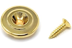 Vintage Forge Gold Round Slotted String Retainer Guide Tree for Fender Precision Jazz Style Bass Guitars and Others with Screw BSR50-GLD