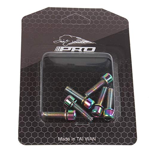 6pcs Mountain Road MTB Bike Bicycle M5*18MM Stem Steel Bolts (Multi-Coloured)