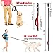 HICOBOS Dog Training Leash 6ft for Large Medium Dogs-2 Padded Traffic Handle Rope- Heavy Duty Shock Absorbing Bungee- Optional Hands Free for Dog Training, Walking, Jogging & Biking (Red)