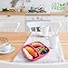 GET FRESH Bamboo Kids Divided Plates Set 2-Pack 3-Compartment Plates for Kids Meals Reusable Dinnerware