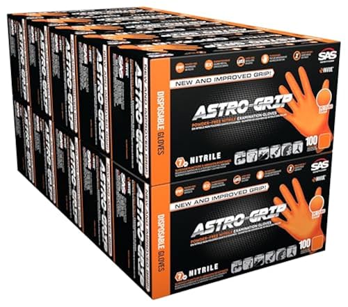 SAS Astro-Grip Powder-Free Exam Grade Nitrile Disposable Gloves