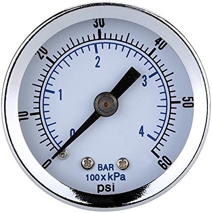 0-60psi 0-4bar Mini Dial Air Compressor Meter Hydraulic Pressure Manometer Gauge