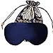 YANIBEST Natural Silk Sleep Mask - Navy Pure Mulberry 22 Momme Silk Eye Mask,Super-Smooth & Soft Comfortable Sleeping Mask for Women Men Night Sleeping,Travel