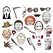 Ladovin 22Pcs Halloween Photo Booth Props Set Horror Family Party Decorations Mask
