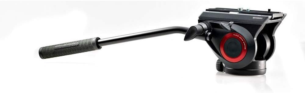 Manfrotto MVH500AH, Lightweight Fluid Video Head with Flat Base, Sliding Plate for Rapid Camera Connection, Supports Multiple Tripods : Professional Video Tripods : Camera & Photo