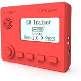 Mini CW Trainer Morse Code Trainer with Display, Moore Simo Wales Code Shortwave Radio Telegraph Key Car Key Learning CW Radio for Telegraph Practice with Charging Cable（RED