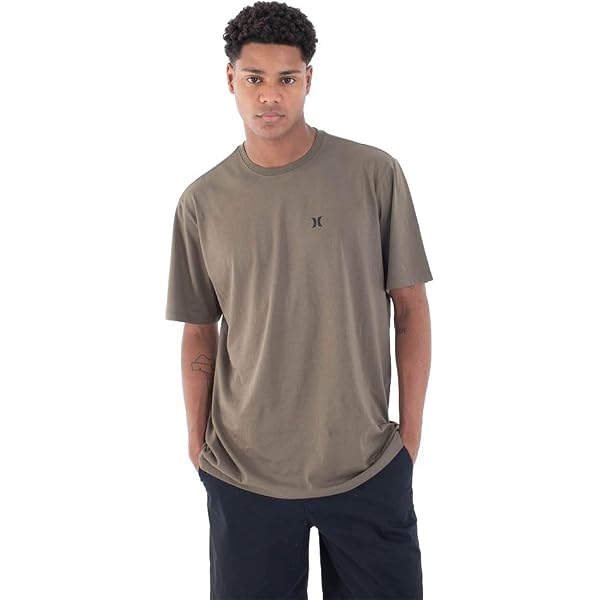 Hurley Herren Box Only T-Shirt - 100% Bio-Baumwolle, Kurze Ärmel, Logo-Print