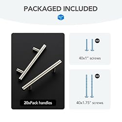 HOME EDIT Brushed Nickel Cabinet Handles 3-3/4 Inch