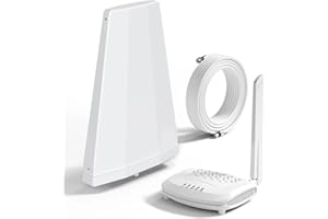 Amazboost Cell Phone Signal Booster for Home and Office Cell Phone Booster 3G 4G LTE, Cell Booster for All US Carriers Up to 1,500 Square ft, Support Band 2/5/12/13/17/25, FCC Approved