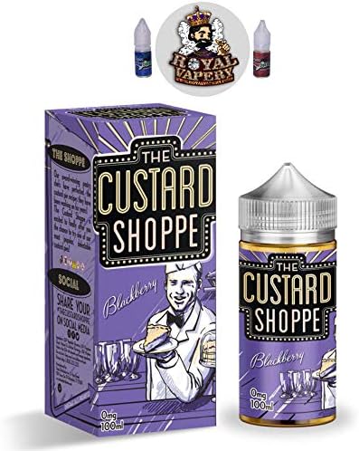 The Custard Shoppe E Liquid by Jam Monster Premium Gourmet Dessert Vape Juice 100ml 0mg Sub Ohm High VG EJuice No Nicotine 75VG 25PG All Flavours (BlackBerry Custard)