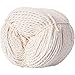 Pangda Cotton Macrame Cord Twine, Craft Rope Yarn for DIY Plant Hanger Wall Hanging Decoration, Natural Color (150 m Long, 4 mm Diameter)