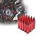 Xprite Red Aluminum Mounted 90mm Spike Extended Nut Refit Wheel Lug Nuts/Tire Screw M12x1.5