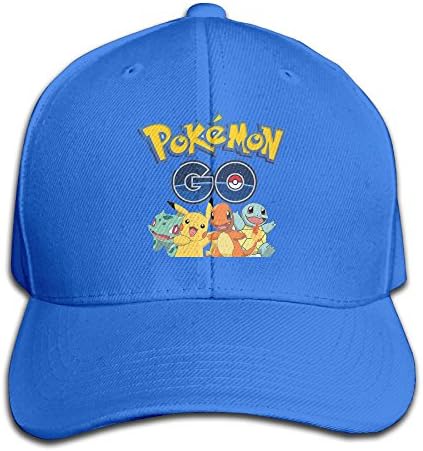 For Men Hats Pokemon Go RoyalBlue Peaked Snapback Cap