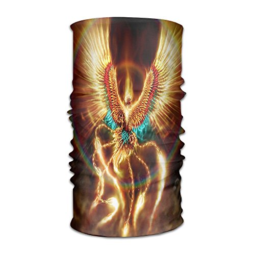 Men Women Beautiful Burn Fire Rainbow Eagle Daily Headscarf UV Protection Microfiber Sports Headwear Bandanas Sun Mask Multifunctional Headband Cycling Running Magic Scarf Outdoors