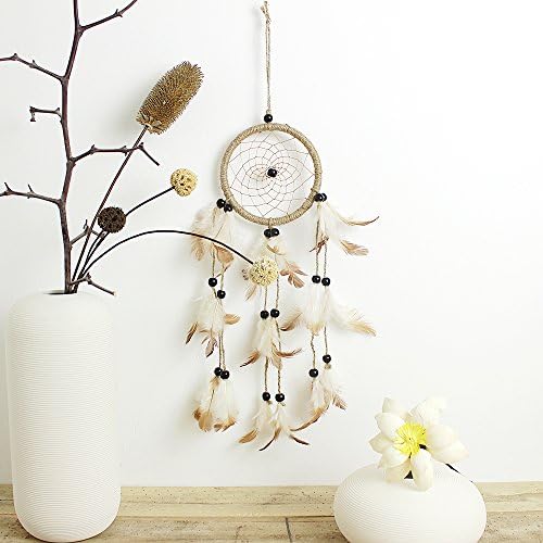 Dream Catcher Feathers AuroTrends Gift Wall Hanging Decoration Decor Craft (Natural Color)