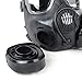 WMX Tactical Paintball Full Face Mask M50 Adjustable Strap with 2 Breathable Fans (Black)