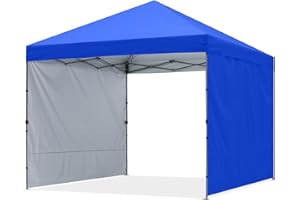 ABCCANOPY Outdoor Easy Pop up Canopy Tent with 2 Sun Wall 10x10, Royal Blue