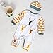 Newborn Infant Baby Boy's Deer Bodysuit Romper Jumpsuit+ Hat+Bibs(6-9 Months)