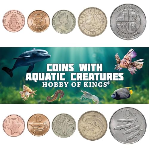 5 Aquatic Animal Coins